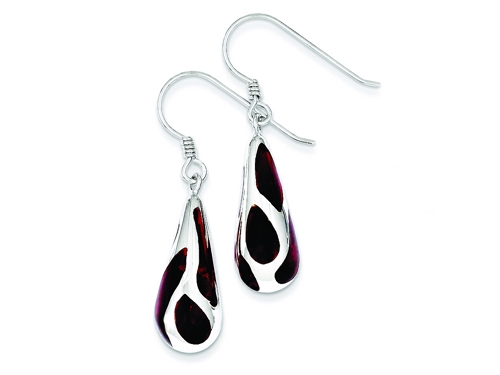 FJC Collections Sterling Silver Fancy Red Resin Earrings at Sears.com