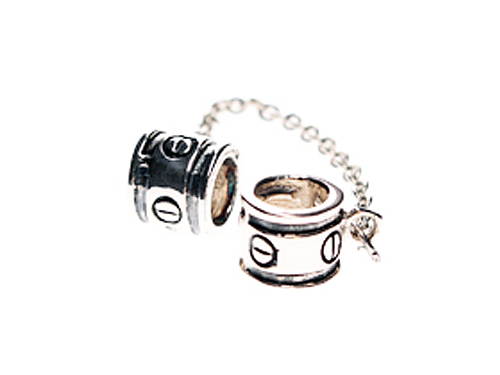 SilveRado MS474 Sterling Silver Bolt Safety Chain Bead / Charm at Sears.com