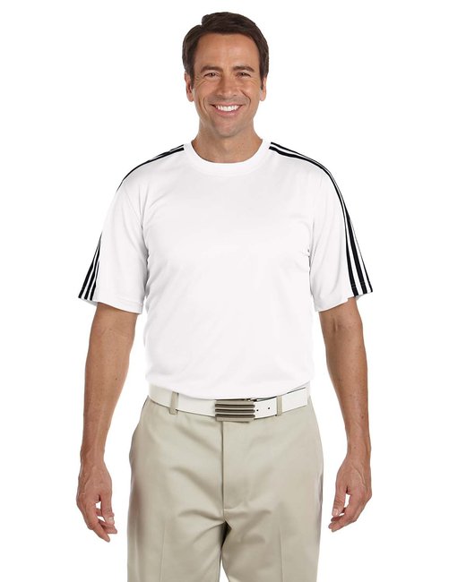 Adidas Mens ClimaLite 3-Stripes T-Shirt WHITE/BLACK L at Sears.com