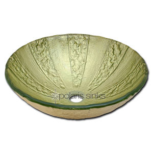 PolarisSinks Gold Foil Glass Vessel Bathroom Sink at Sears.com