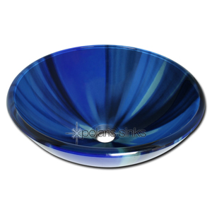 PolarisSinks Blue Sky Glass Vessel Bathroom Sink at Sears.com
