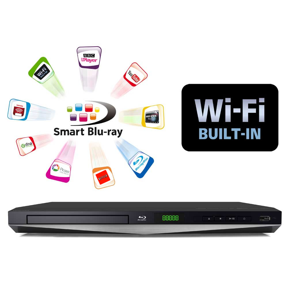 Toshiba 1080p Upscaling Blu-Ray Disc DVD Player with Built-In WiFi, HDMI & USB (Refurbished) at Sears.com