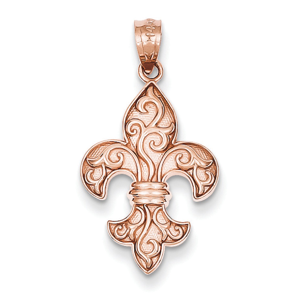 Jewelryweb 14k Rose Gold Fleur De Lis Pendant at Sears.com