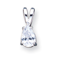 Jewelryweb Sterling Silver Pear CZ Pendant at Sears.com