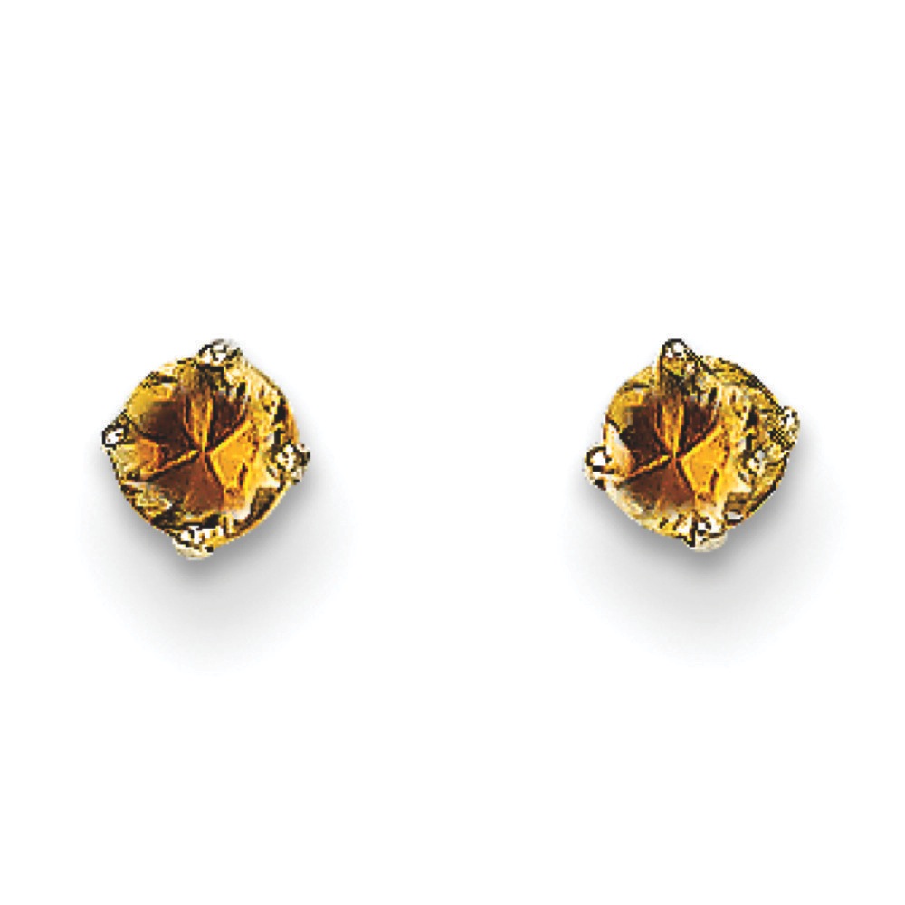 Jewelryweb 14k White Gold 3mm Citrine Stud Earrings at Sears.com