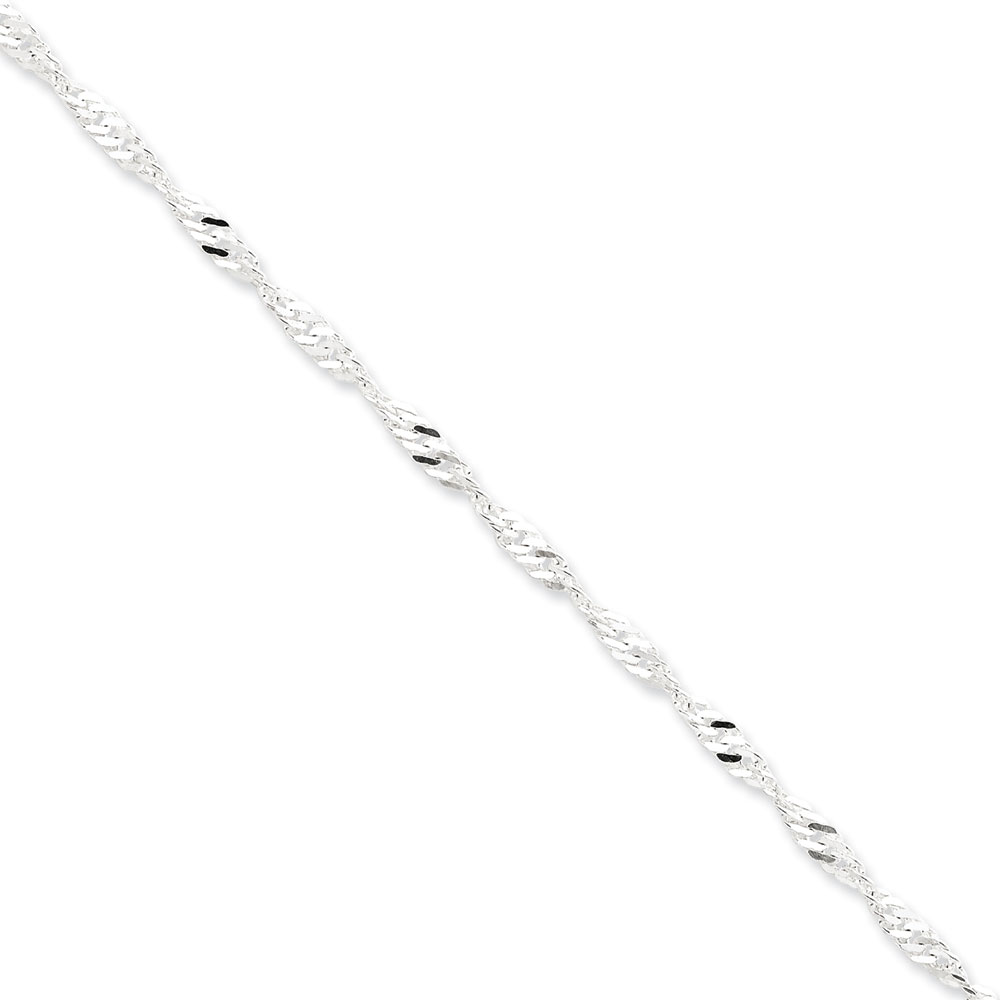 Jewelryweb Sterling Silver 3.50mm Singapore Chain Necklace - 24 Inch - Lobster Claw at Sears.com