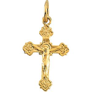 Jewelryweb 14k Yellow Gold Childs Crucifix Pendant 14x9mm at Sears.com