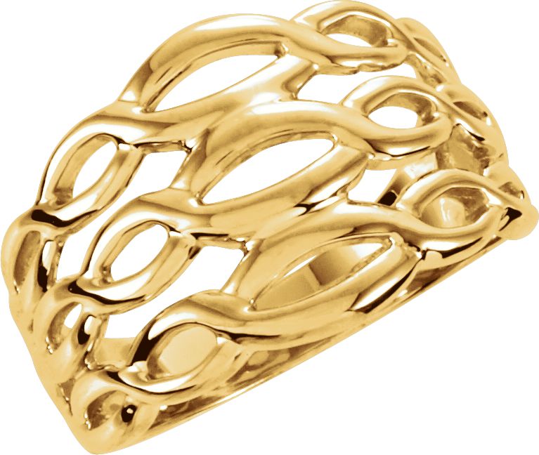 Jewelryweb 14k Yellow Gold Fancy Band - Size 6 at Sears.com