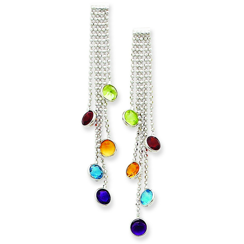 Jewelryweb 14k White Gold Multi-colored Gemstone Dangle Earrings at Sears.com