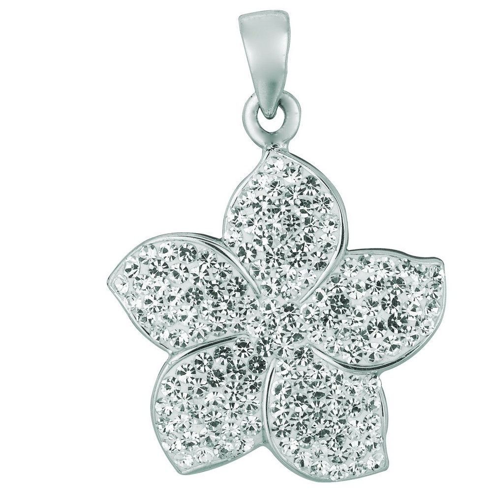 Jewelryweb Sterling Silver Flower Crystal Charm at Sears.com