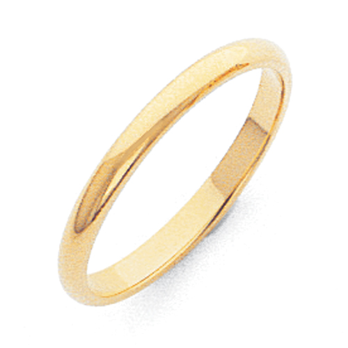Jewelryweb 10k 2mm Half-Round Band Ring - Size 7 at Sears.com