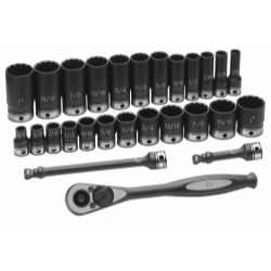 Grey Pneumatic (GRE81227RD) 27 Piece 3/8" Drive Standard and Deep Fractional 12 Point Duo-Socket Set at Sears.com