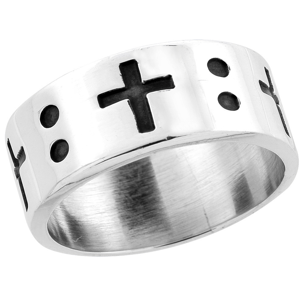 Sabrina Silver Sterling Silver Men"s Southwest Design Cross Ring 5/16 inch wide, size 10 at Sears.com