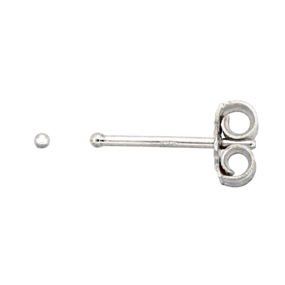 Sabrina Silver Sterling Silver very tiny 1 mm Ball Stud Earrings / Nose Studs (1/32 inch) at Sears.com