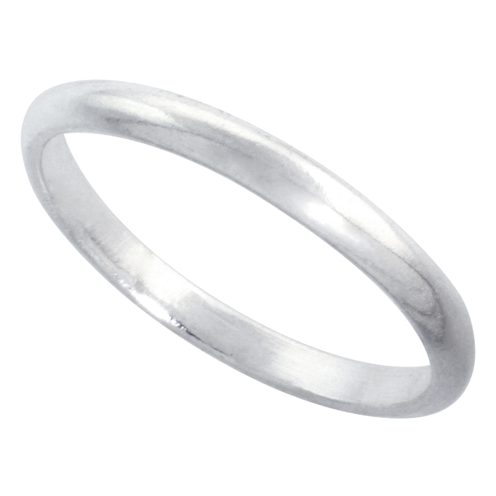 Sabrina Silver Sterling Silver 2 mm Thin High Dome Wedding Band Toe Ring Thumb Ring, size 5 at Sears.com