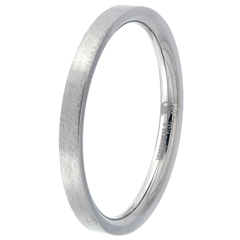 Sabrina Silver Titanium 2mm Flat Baby / Thumb/ Toe Ring Matte finish Comfort-fit, size 1 at Sears.com