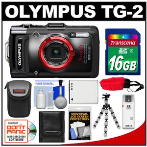 Olympus Tough TG-2 iHS Shock + Waterproof Digital Camera (Black) with 16GB Card + Case + Battery + Flex Tripod + Accessory Kit at Sears.com