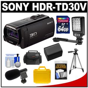 Sony Handycam HDR-TD30V 3D 1080p HD Camcorder  + 64GB Card + Battery + 2 Cases + Video Light + Microphone + Tripod + Acc Kit at Sears.com