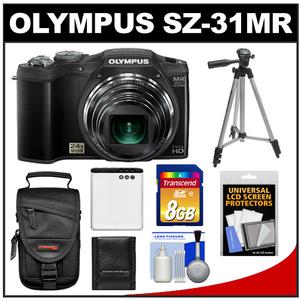 Olympus SZ-31MR iHS 3D Still Digital Camera (Black) with 8GB Card + Case + Battery + Tripod + Accessory Kit at Sears.com