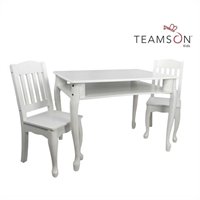 Teamson Design Teamson Kids Windsor Rectangular Hand Painted Kids Table and Chairs Set in White at Sears.com