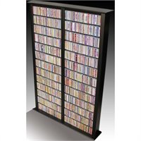 Venture Horizon Double 76-Inch Tall CD DVD Wall Rack Media Storage - Black at Sears.com