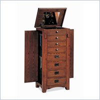 Coaster Eight Drawer Jewelry Armoire in Mission Oak Finish at Sears.com