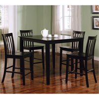 Coaster Ashland 5 Piece Counter Height Dining Set in Black at Sears.com