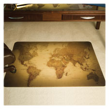 ES Robbins Corp. Printed Chairmat 3/4" Thick 46"x60" World Map at Sears.com
