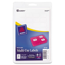 SPR Product By Avery Consumer Produs - Removable Multipurpose Label 3/4"x1/2" 1008 White at Sears.com