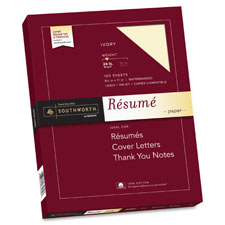 SPR Product By Southworth Company - Resume Paper Cotton Fiber 24 lb 8-1/2"x11" 100 White at Sears.com
