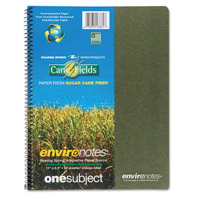 Roaring Spring Environotes Sugarcane Notebook, 8 1/2 x 11, 1 Subj, 80 Sheets, College, Assorted at Sears.com