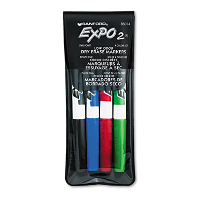 EXPO Low Odor Dry Erase Marker, Fine Point, Assorted, 4/Set at Sears.com