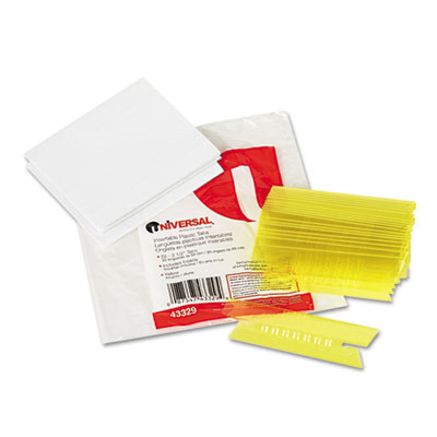 Universal Hanging File Folder Plastic Index Tabs, 1/3 Tab, 3 1/2 Inch, Yellow, 25/Pack at Sears.com