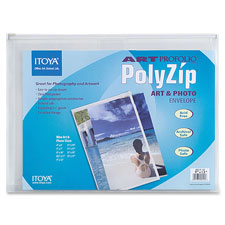 Itoya Of America Ltd Polyzip Envelope, w/Zip Clsre,1-1/4" Exp.,11"x17",Clear at Sears.com