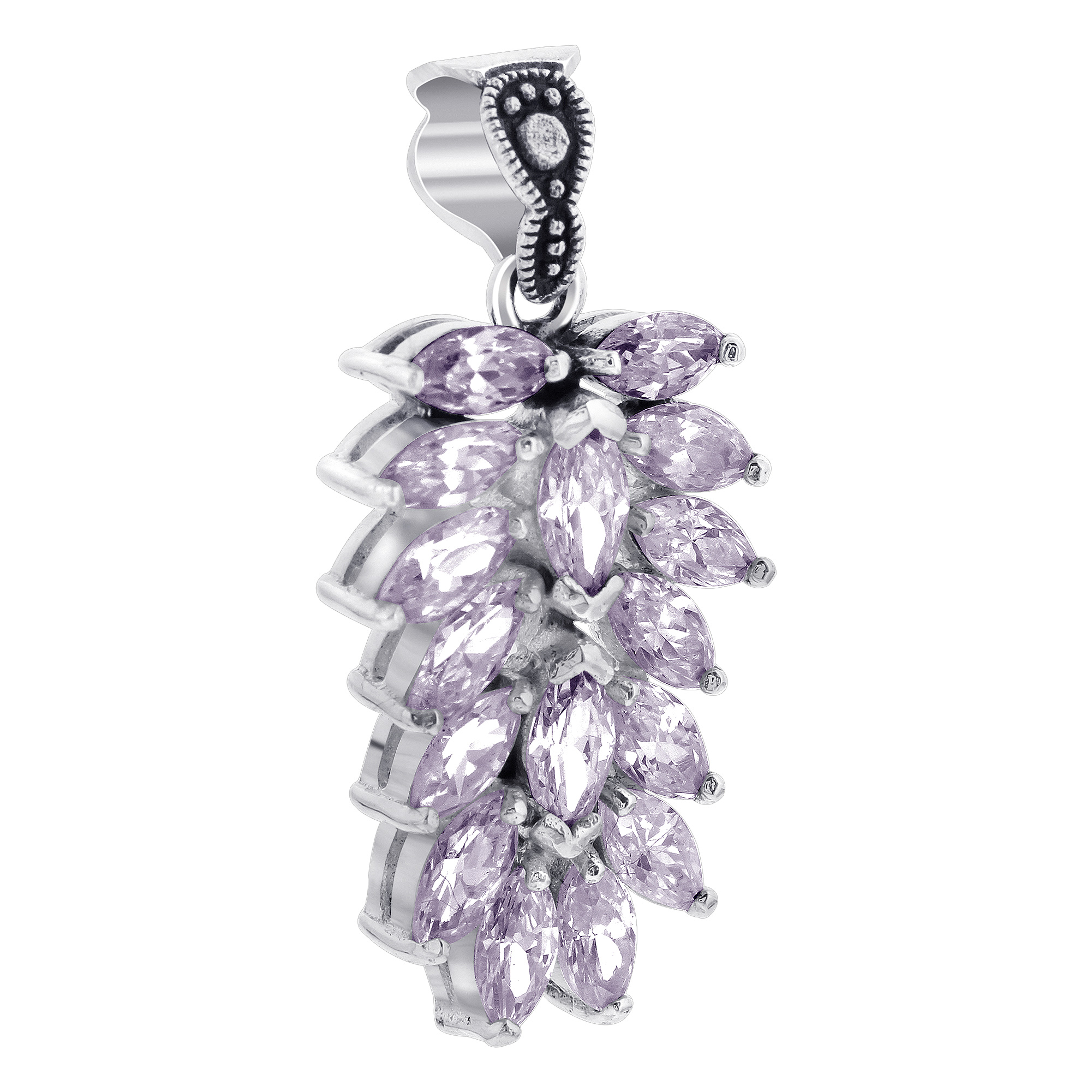 Gem Avenue TDPMZ-1120 Nickel Free .925 Silver Marcasite with CZ Marquise Cut Pendant at Sears.com