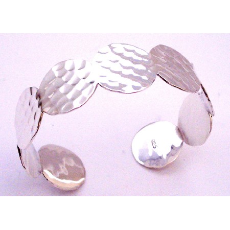 Fashion Jewelry For Everyone Collections Silver Hammered Cuff Bracelet Dress Up Your Wrist With Twisted Drilled Styled Sterling Silver Cuff Bracelet at Sears.com