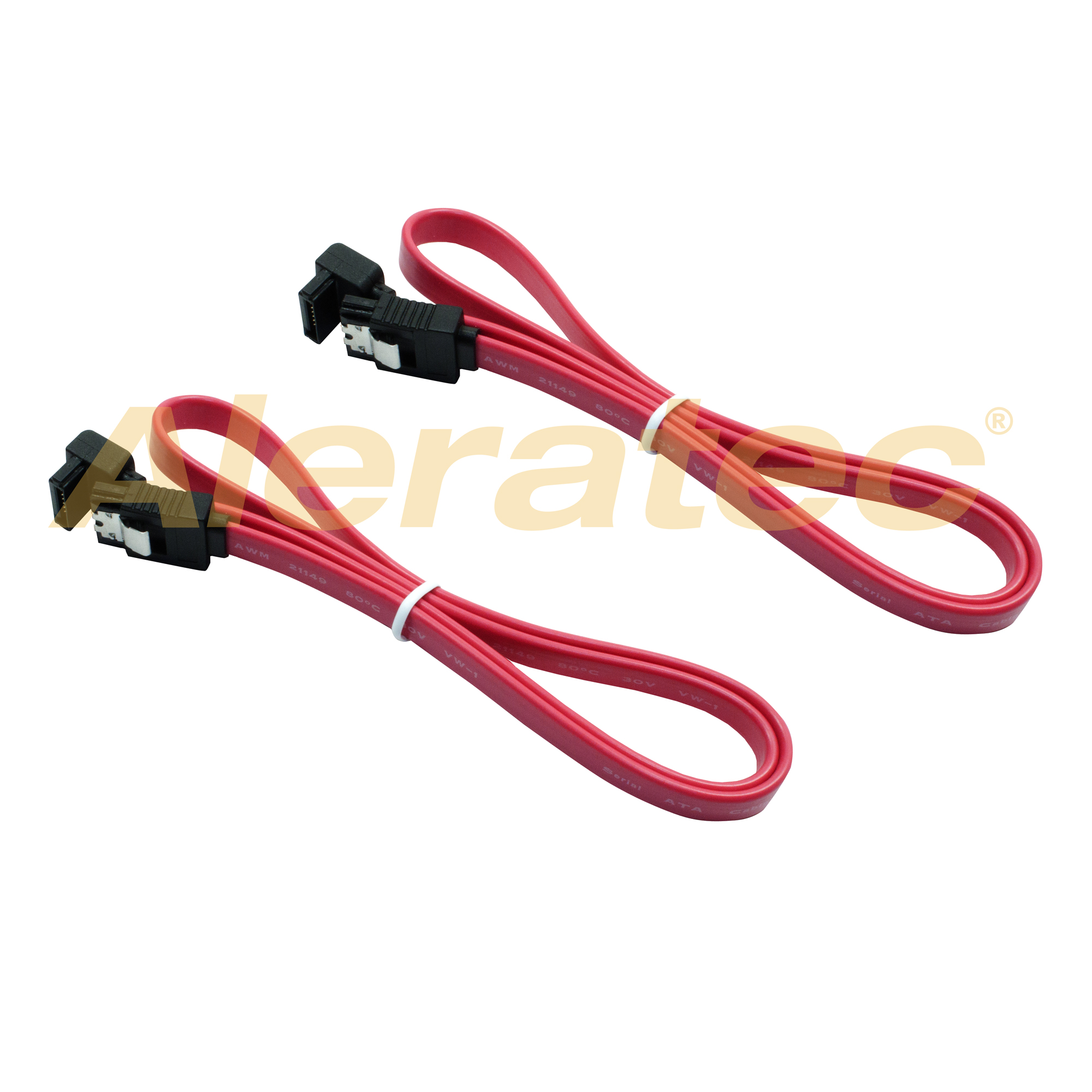 Aleratec Left Angle to Straight SATA 2.0 Data Cable with Clip 20 Inches 2-Pack at Sears.com