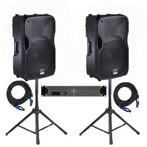 Alto Professional Alto TS112 Passive DJ PA 12" TRUESONIC Speakers APX1000 Amp, Stands and Cables TS112SET4 at Sears.com