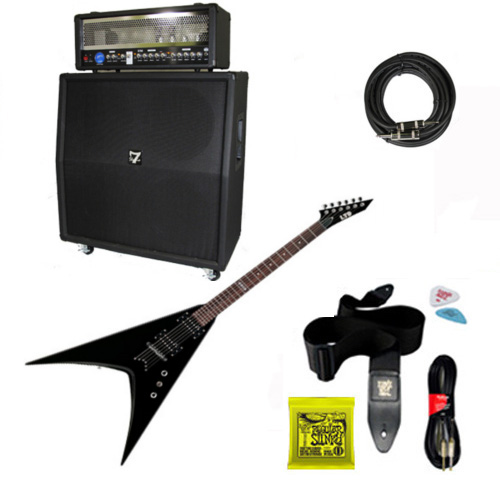 ESP V-50BLK Electric Guitar, Amp Head, Cabinet w/ Celestions, Cable, Strings, Strap and Picks Set at Sears.com