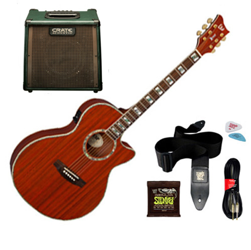 ESP EW-P Acoustic Electric Guitar, Crate CA15 Amp, Cable, Strings, Strap and Picks Set at Sears.com