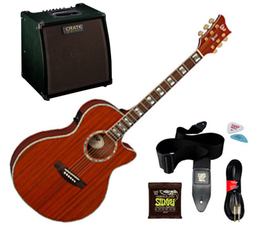 ESP EW-P Acoustic Electric Guitar, Crate CA30DG Amp, Cable, Strings, Strap and Picks Set at Sears.com
