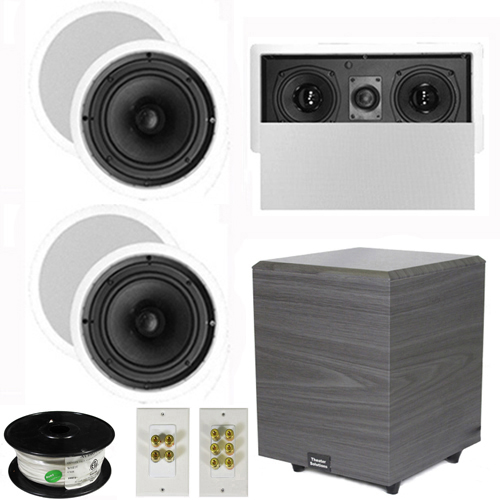 Theater Solutions 5.1 Home Theater 8" Ceiling Speakers, Center, 8" Powered Sub and More TS80CL51SET2 at Sears.com