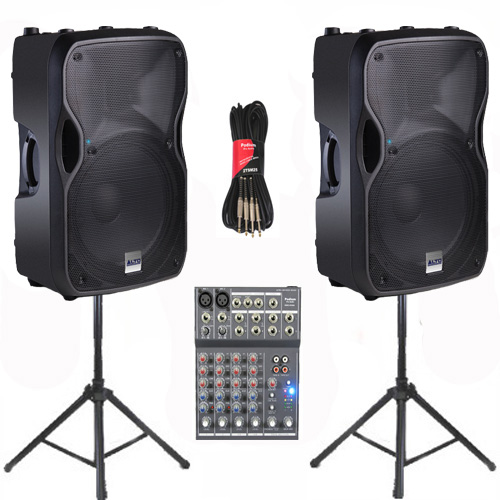Alto Professional Alto TS112A Powered DJ Speakers 1600W 12" TRUESONIC, Mixer, Stands and Cables, plus Bluetooth TS112ASET3B at Sears.com