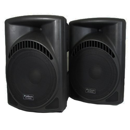 Podium Pro PP1504CD 1 Pair of New 1800 Watts Band DJ PA Karaoke Active Powered 15" Loud Speakers w/ Flash Drive at Sears.com