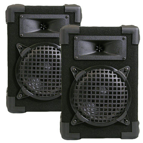 Podium Pro 600C DJ PA Karaoke Home Bookshelf 6.5" Pro Audio Black Two Way Speaker Pair at Sears.com