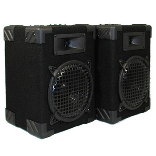 Podium Pro 800C Home PA DJ Karaoke Bookshelf Black Pro Audio Two Way Speaker Pair at Sears.com