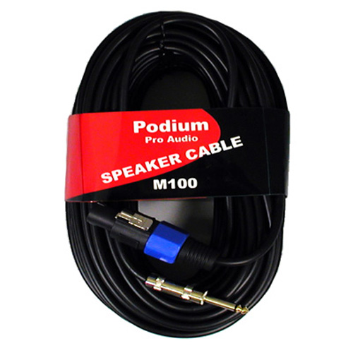 Podium Pro M100 100' Pro Audio Speaker Cable 1/4" Jack to Male Speakon Jack at Sears.com