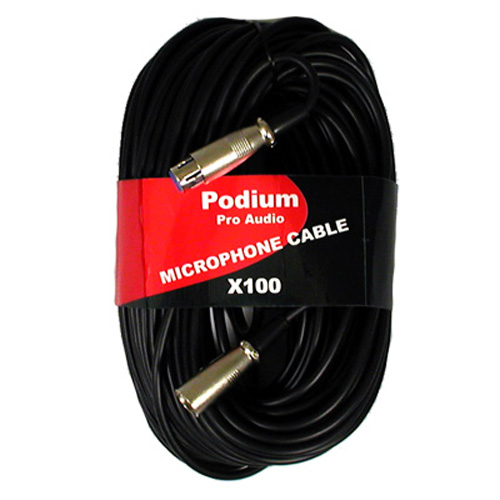 Podium Pro X100 100' Pro Audio Mic / Microphone Cable Male XLR Jack to Female XLR Jack at Sears.com