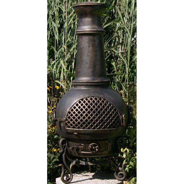 The Blue Rooster Gatsby Style Cast Aluminum Chiminea - Gold Accent at Sears.com