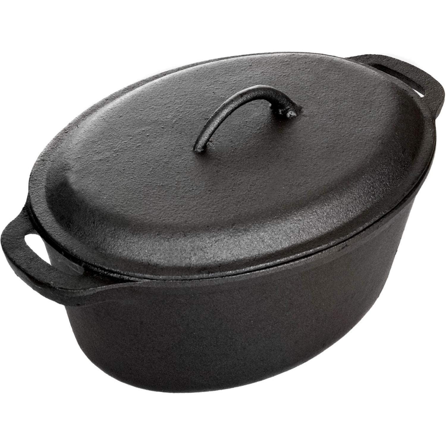 Cajun Cookware Pots 5 Quart Seasoned Cast Iron Oval Casserole Pot at Sears.com